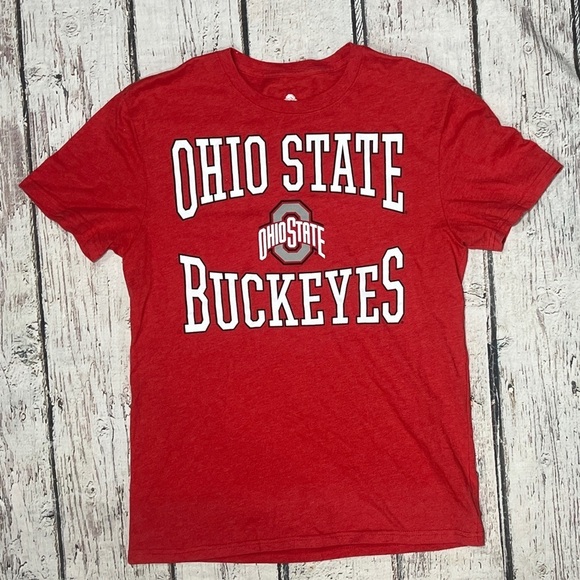 Ohio State Buckeyes Red NCAA Collegiate Big Ten Football Tshirt - Picture 1 of 4